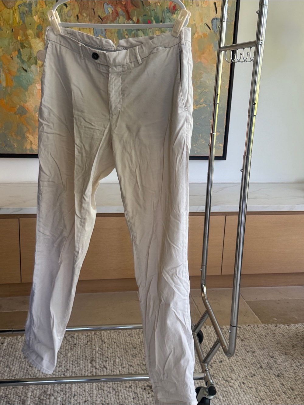 Brunello Cucinelli Cream Men's Chinos